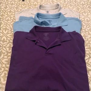 BUNDLE OF 3 Jerzees sport shield polos